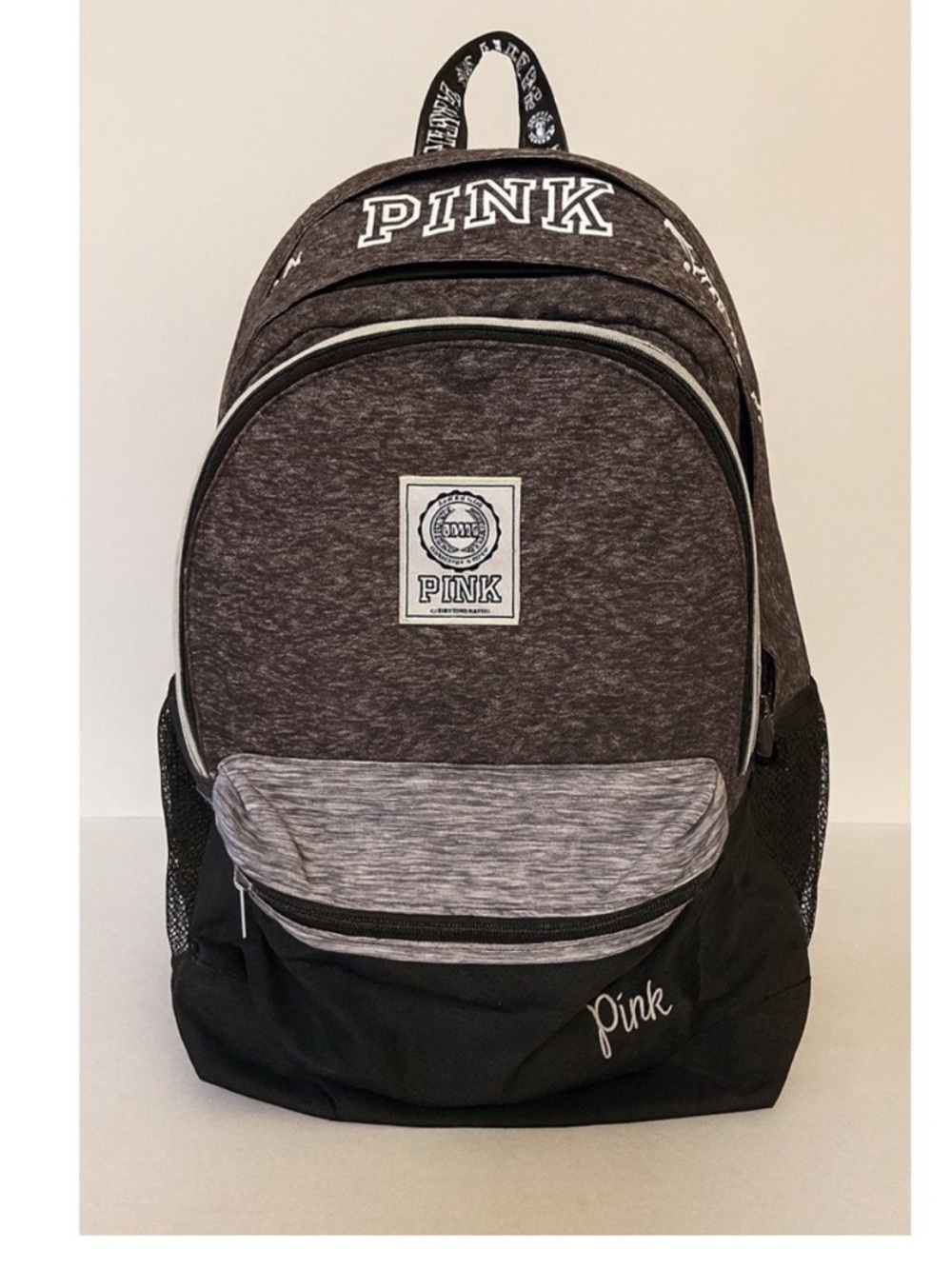 PINK Victoria's Secret Charcoal and Black Backpack